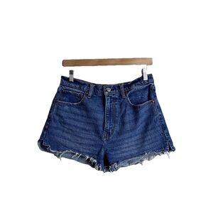 Abercrombie Fitch Shorts 28 6 The Mom Short High Rise Denim Raw Hem Women’s